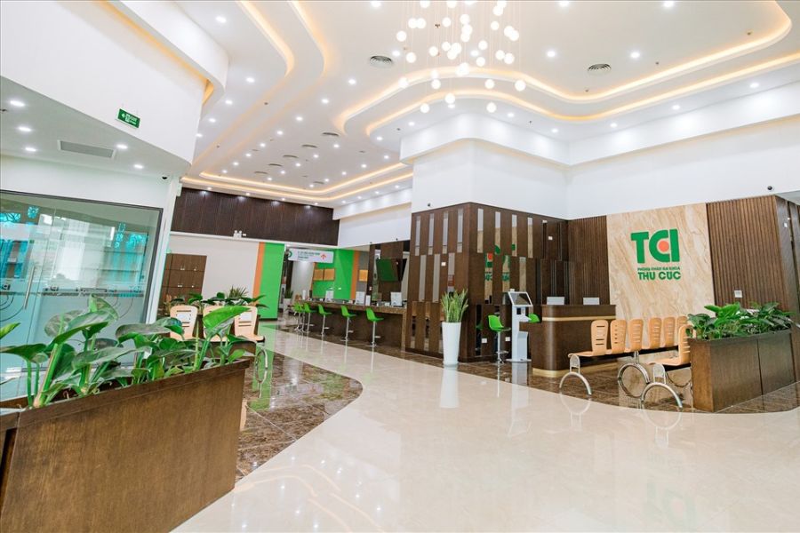 Phía ngoài của bệnh viện Thu Cúc cơ sở Đại Từ