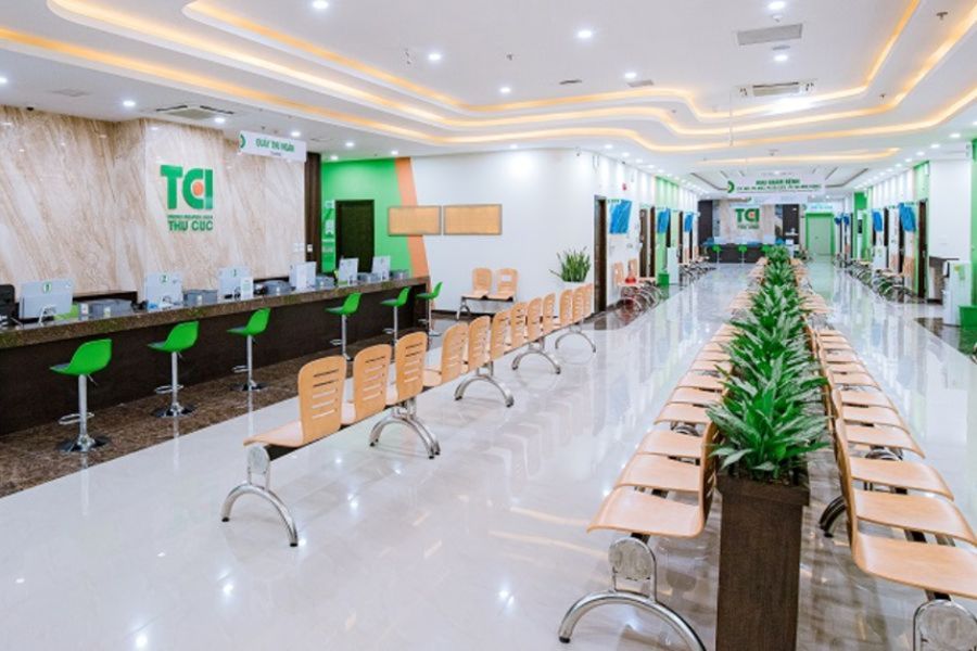 Không gian bệnh viện Thu Cúc 32 Đại Từ rộng rãi, thoáng mát